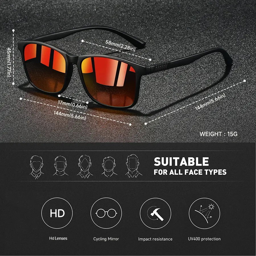 6 PCS Fashion Vintage Square Sunglasses Men WomenDriving Man Luxury Brand Designer Sun Glasses Anti-Glare Retro Eyewear UV400