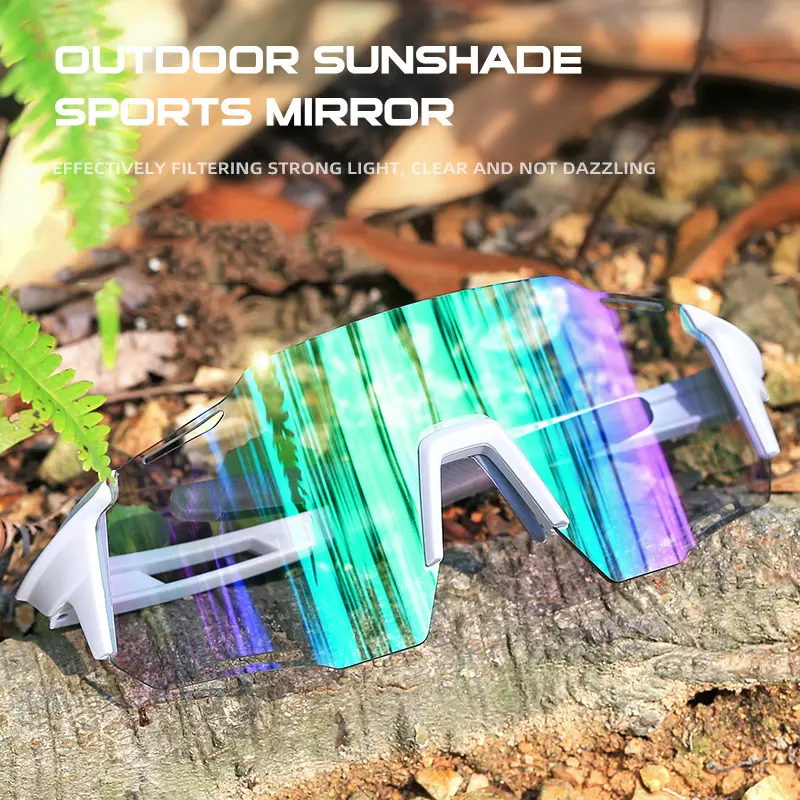 New Photochromic Cycling Sports Sunglasses Unisex UV400 Color Film Lenses Sun Glasses Men Women Biking Goggles