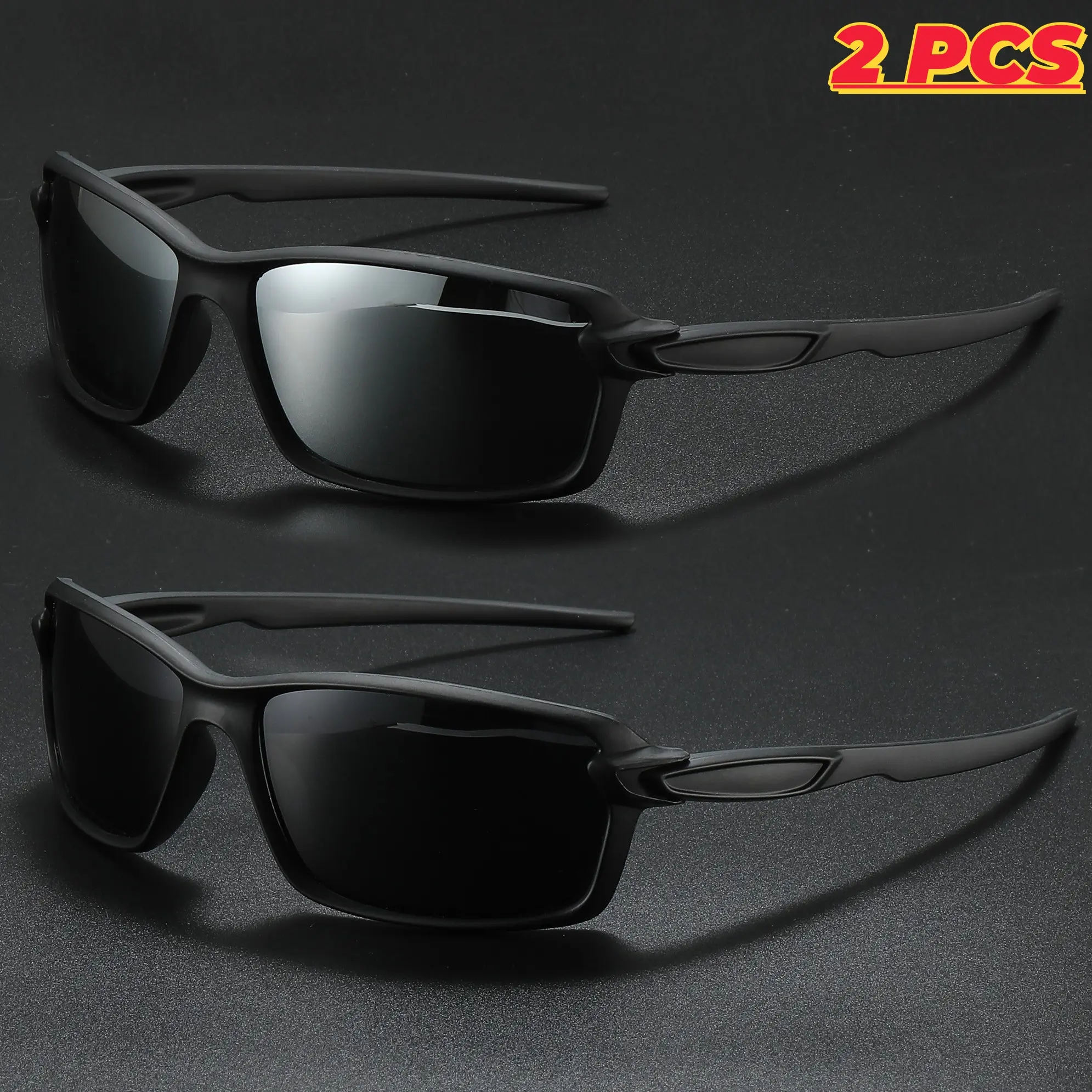 1/2/3PCS New Polarized Sports Sunglasses Square Frame Unisex Ideal for Running Driving Fishing Best Gift Choice uv400