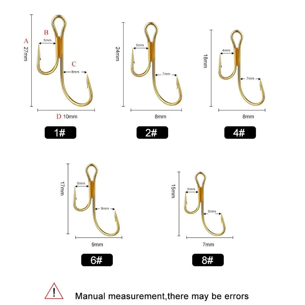 20Pcs Barbed Golden Double Fishing Hooks Ryder Pike Dead Bait Predator Salmon Trout Perch Ringed Zander twin hook