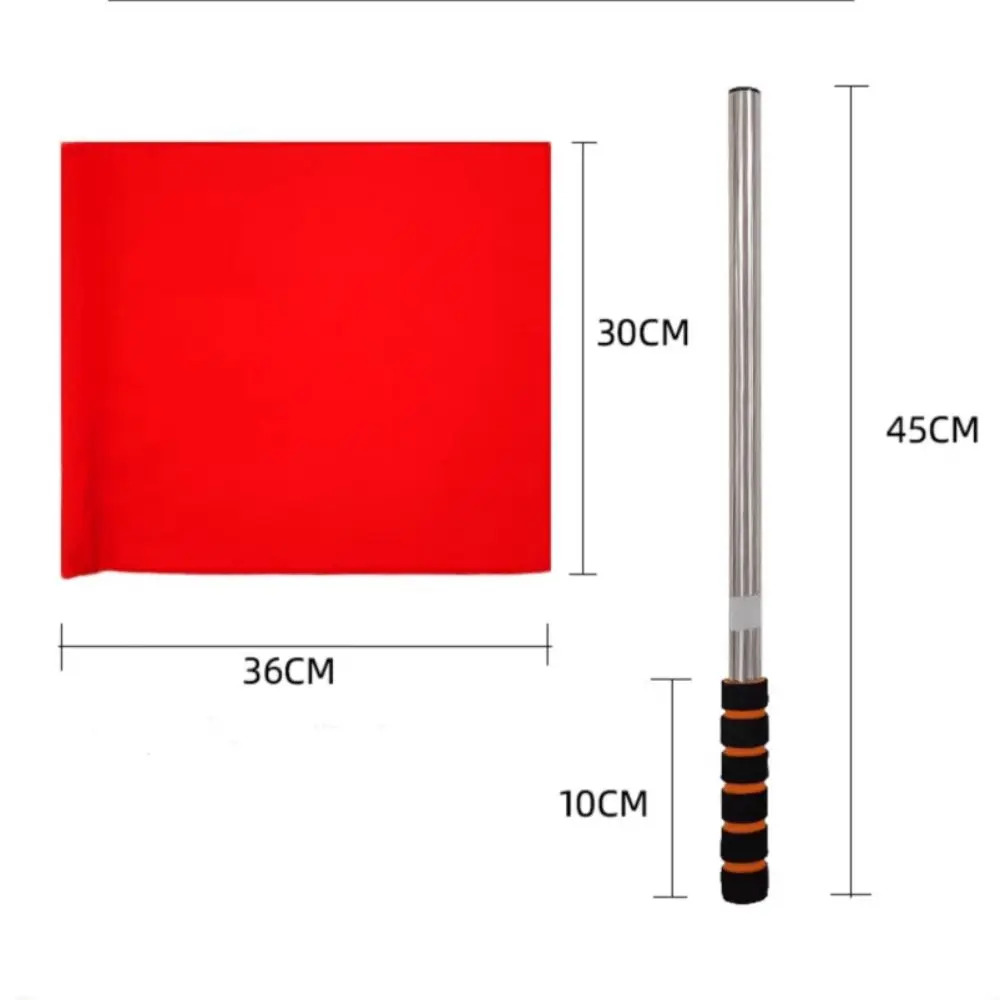 Professional Referee Flag Multi-color Waterproof Linesman Flags with Sponges Handle Issuing Flags Volleyballs Football Supplies
