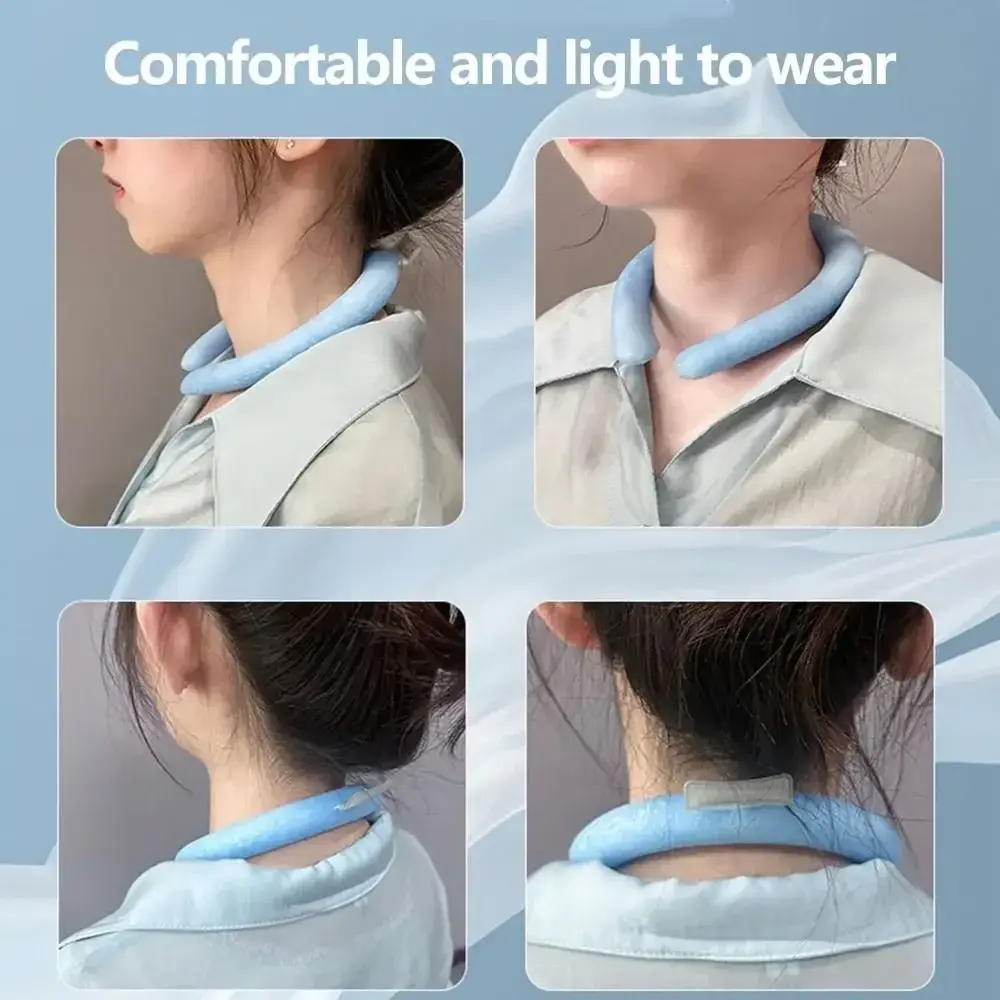 Wearable Neck Cooling Tube Reusable Body Cooling Ice Ring Neck Cooler Soft for Summer Cooling Neck Wrap for Heat Outdoor Sports