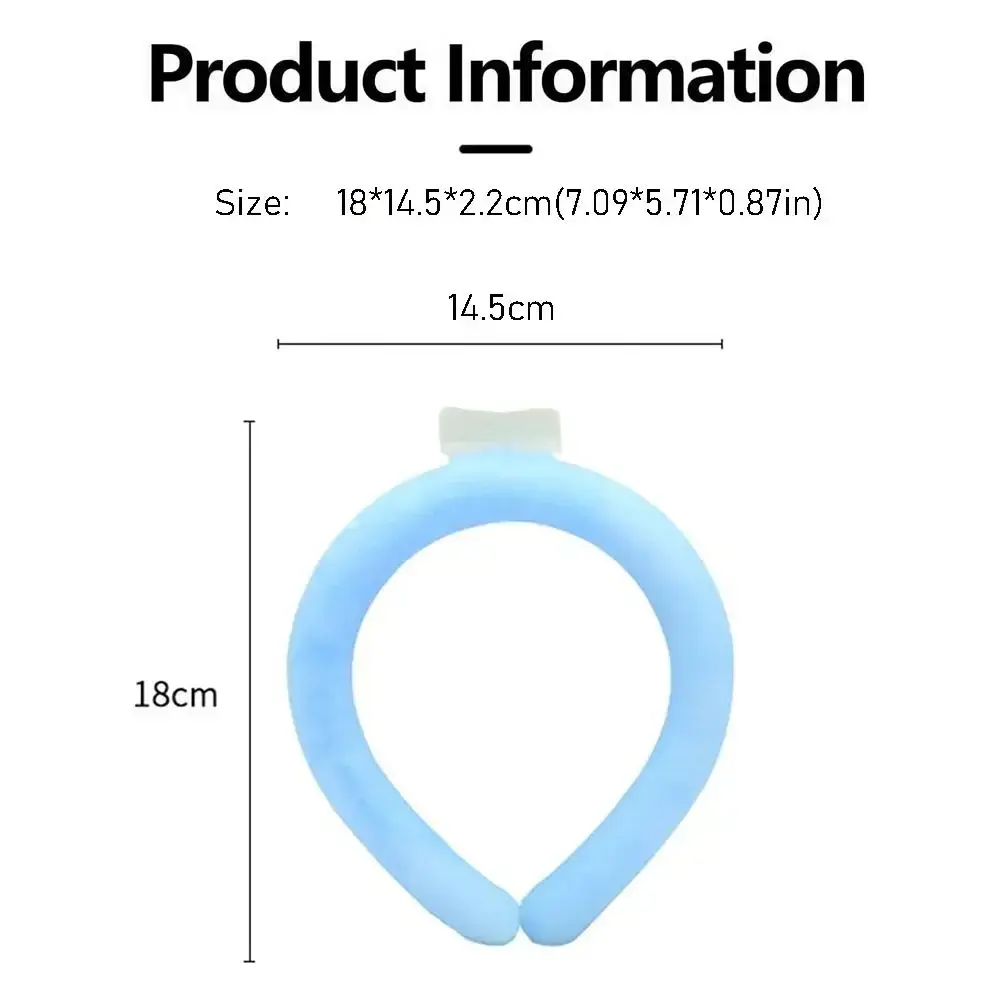 Wearable Neck Cooling Tube Reusable Body Cooling Ice Ring Neck Cooler Soft for Summer Cooling Neck Wrap for Heat Outdoor Sports