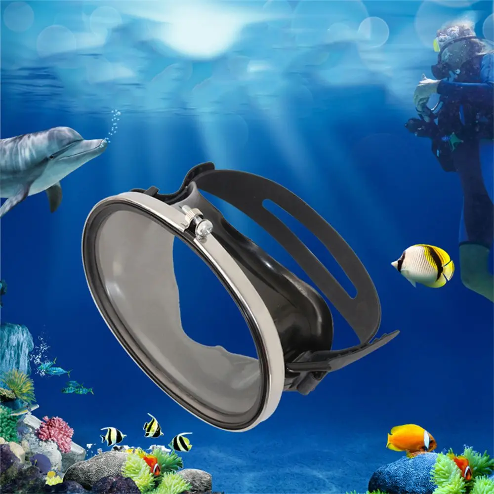 Diving Masks Oval Diving Mask Spearfishing Mask Classic Panoramic Wide View Scuba Goggles Tempered Glass Lens for Adults