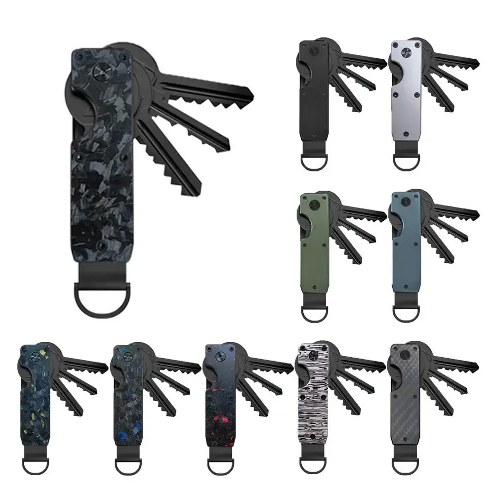 Smart Metal Key Organizer with Screwdriver Minimalist Key Case Holder Holds 2-6 Keys Keys Fob for Keys Less Than 6.2cm