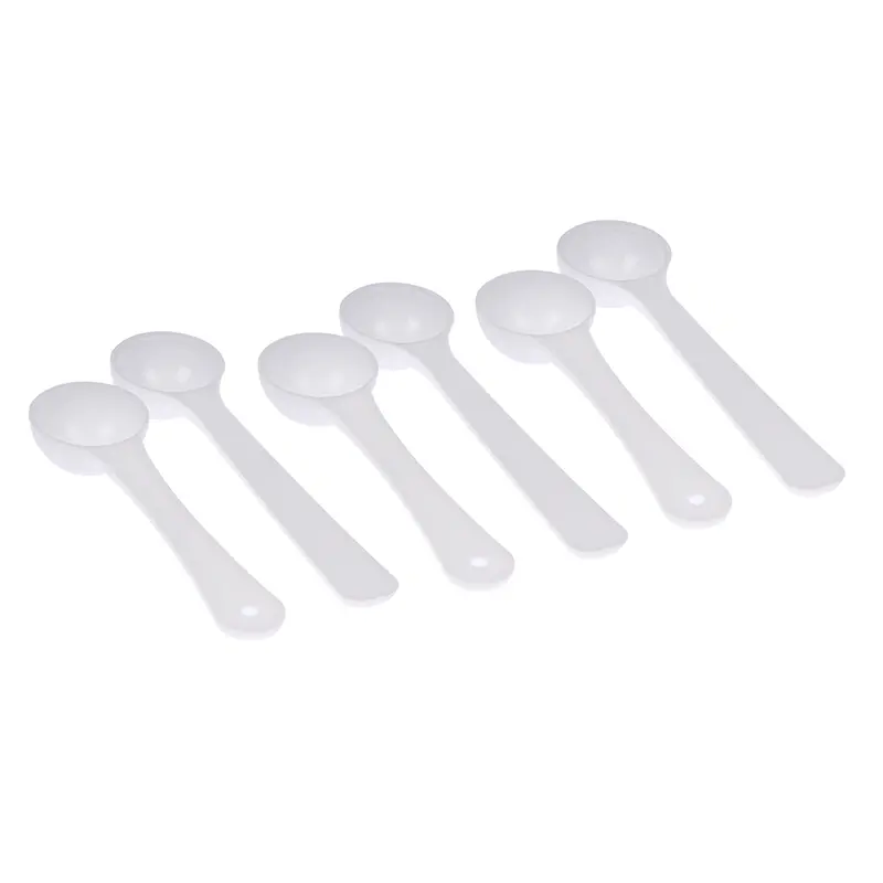 20PCS/lot 1g Measuring Spoon Professional Plastic Scoops/Spoons For Food/Milk/Washing Powder/Medcine White