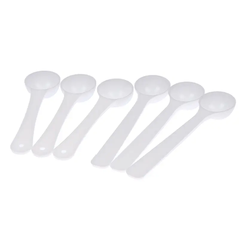 20PCS/lot 1g Measuring Spoon Professional Plastic Scoops/Spoons For Food/Milk/Washing Powder/Medcine White