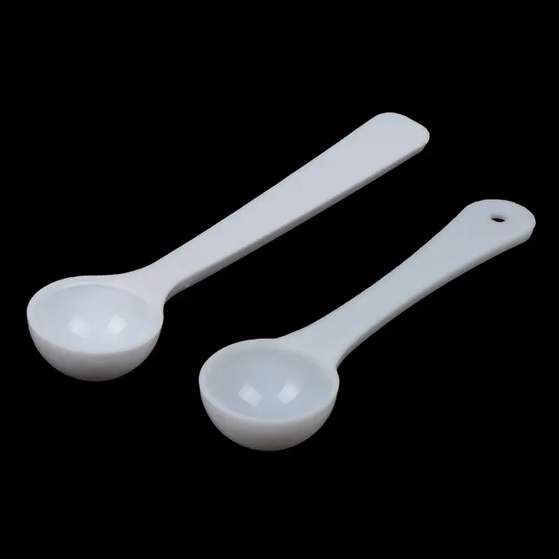20PCS/lot 1g Measuring Spoon Professional Plastic Scoops/Spoons For Food/Milk/Washing Powder/Medcine White