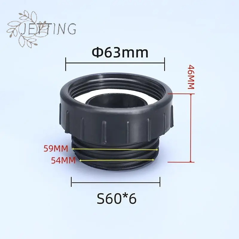 1 Piece 1000 Liter IBC Tank DIY Accessories S60x6 63mm Thread Connector Ton Barrel Connector IBC Tank Adapter