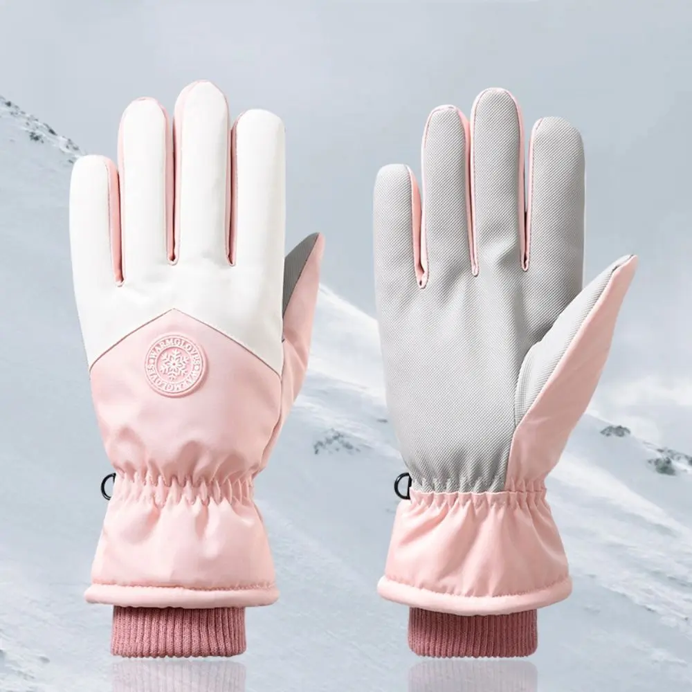 1 Pair Portable Winter Warm Touchscreen Ski Gloves Non-slip Snow Snowboard Outdoor Sports Mitten Thicken Windproof Cycling Glove