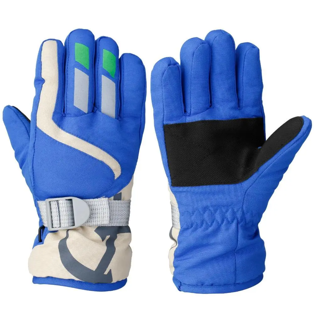 1 Pair Kids Fashion Windproof Gloves Children Ski Gloves Non-slip Mitten Thicken Warm Mitten Kid Waterproof Winter Warm Gloves