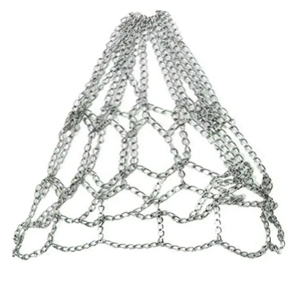 New Galvanized Steel Basketball Target Net Durable Replacement Basketball Hoop Rustproof Heavy Duty Chain Net Outdoor Chain Net