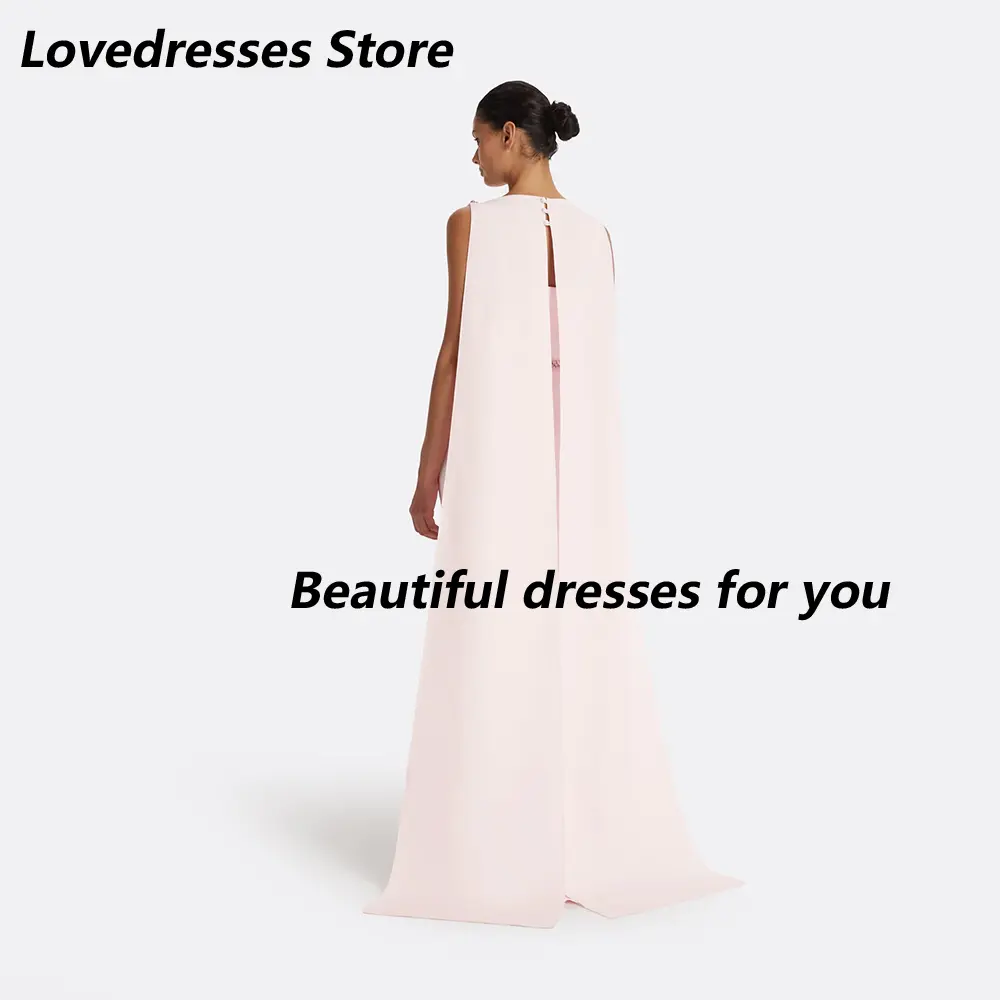 Baby Pink Formal Evening Dresses Mermaid/Trumpet Elegant Wedding Guest Gowns Watteau Train Prom Dress Prom Dress Customized