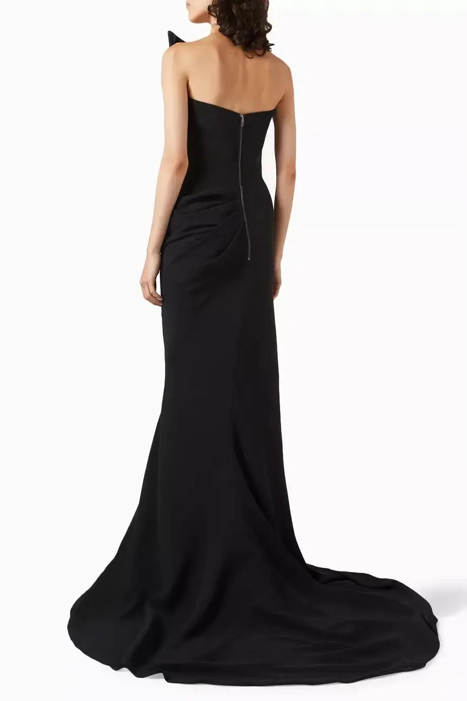Customized Sexy Pink Sleeveless Pleat A Line Long Evening Dresses Elegant Women Party Dress High Slit Floor Length Sweep Train P