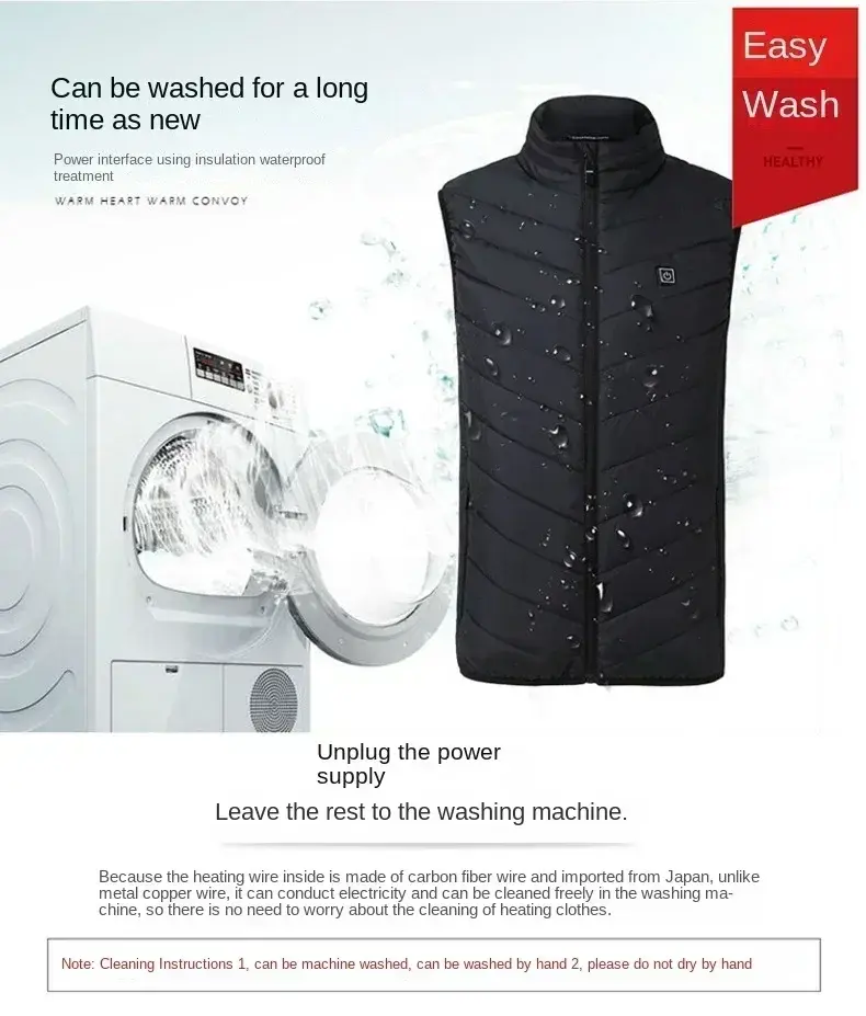 21Areas Heating Vest Men Winter USB Smart Temperature Control Jacket Self-heating Clothes Women Snow Lightweight Sleeveless Coat
