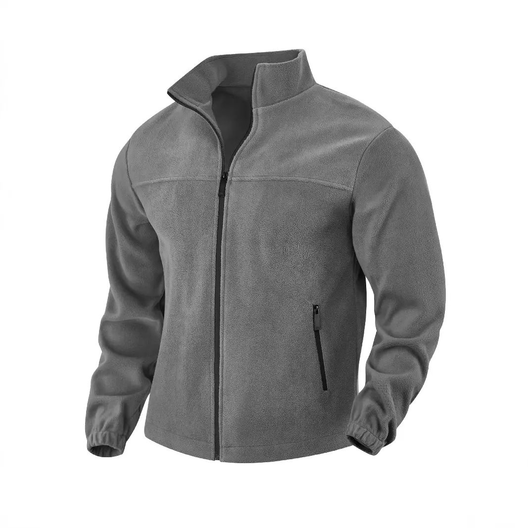 2025 New Men's Fleece Jacket Thermal Warm Polar Fleece Coat Winter Autumn Spring Outdoor Zipper Stand Collar Windproof