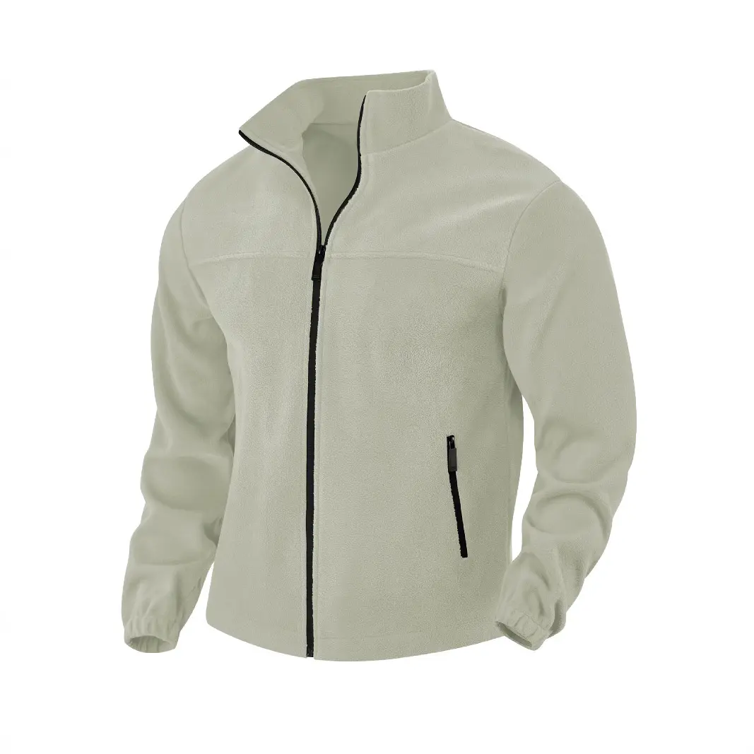 2025 New Men's Fleece Jacket Thermal Warm Polar Fleece Coat Winter Autumn Spring Outdoor Zipper Stand Collar Windproof