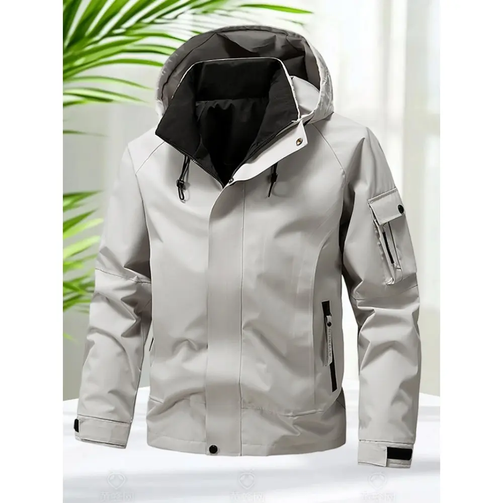 Softshell Jackets for Men Waterproof Zip Up Hooded Jacket Outerwear Coats with Zipper Pockets Hiking Camping Clothes Men 2025
