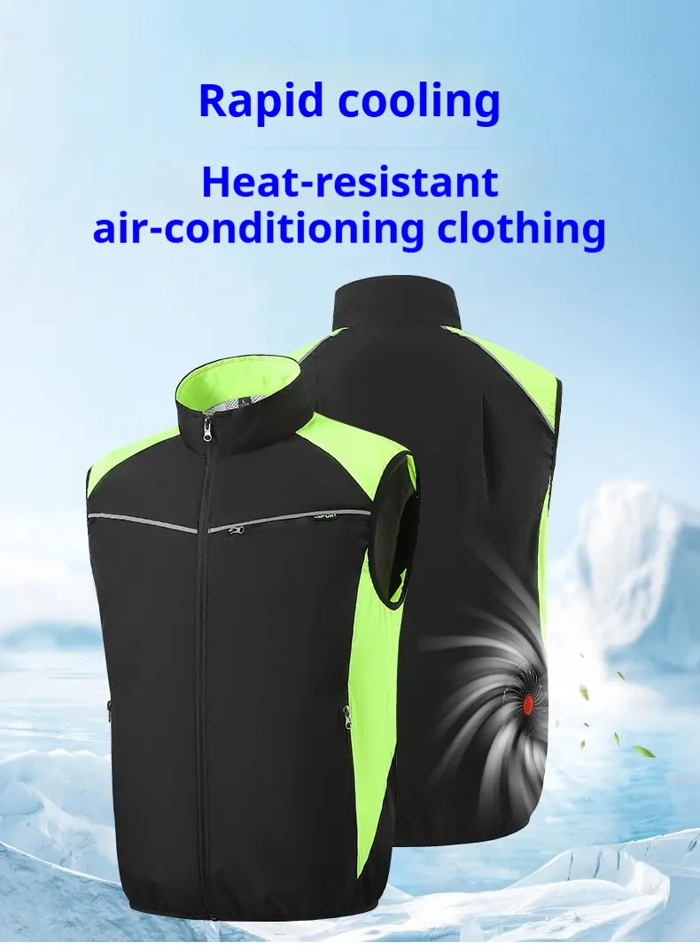 2025 Summer Heatstroke Prevention Black Technology Intelligent Cooling Vest Vest Vest Unisex Trendy Casual Comfortable Vest