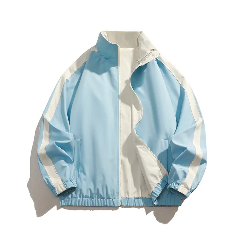 Spring and Autumn American Style New Stand Up Collar Jacket Double-sided Jacket Pocket Large Casual Sports Jacket