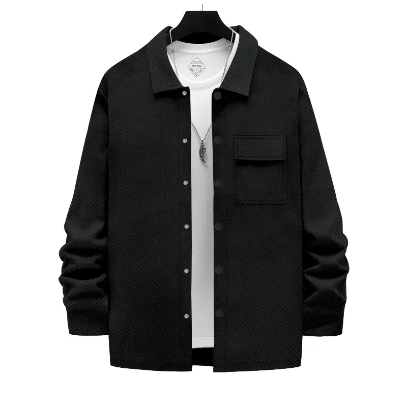 2025 Spring and Autumn New American Retro Men's Coat Fashion Casual Collar Versatile Jacket