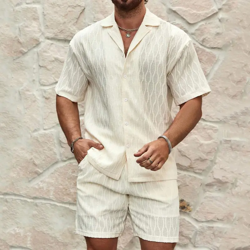 Men Summer Casual Print Track Suit Set 2024 New Fashion Jogging Outfit Breathable Two Piece Sports Wear Clothing For Men Sets