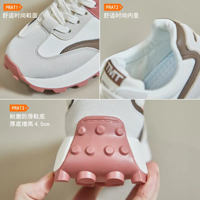 Women's Spring Sneakers Height Increasing AG Mess Shoes New Arrival Shoes Women Zapatillas 2025 Casual Running Sport Shoes