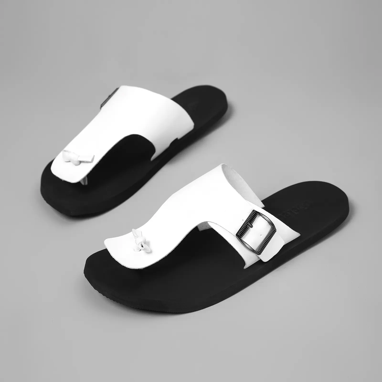 Summer New Men's Comfortable Non-Slip Wear-Resistant Beach Thick Bottom Trendy One-Step Slippers Polyamide Sole Adults Sandals