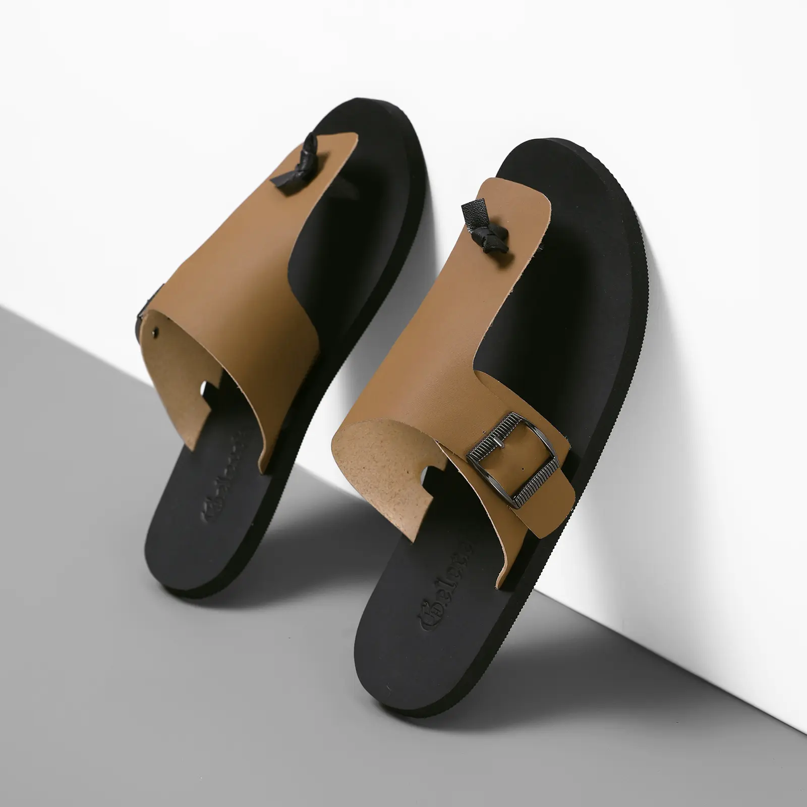 Summer New Men's Comfortable Non-Slip Wear-Resistant Beach Thick Bottom Trendy One-Step Slippers Polyamide Sole Adults Sandals