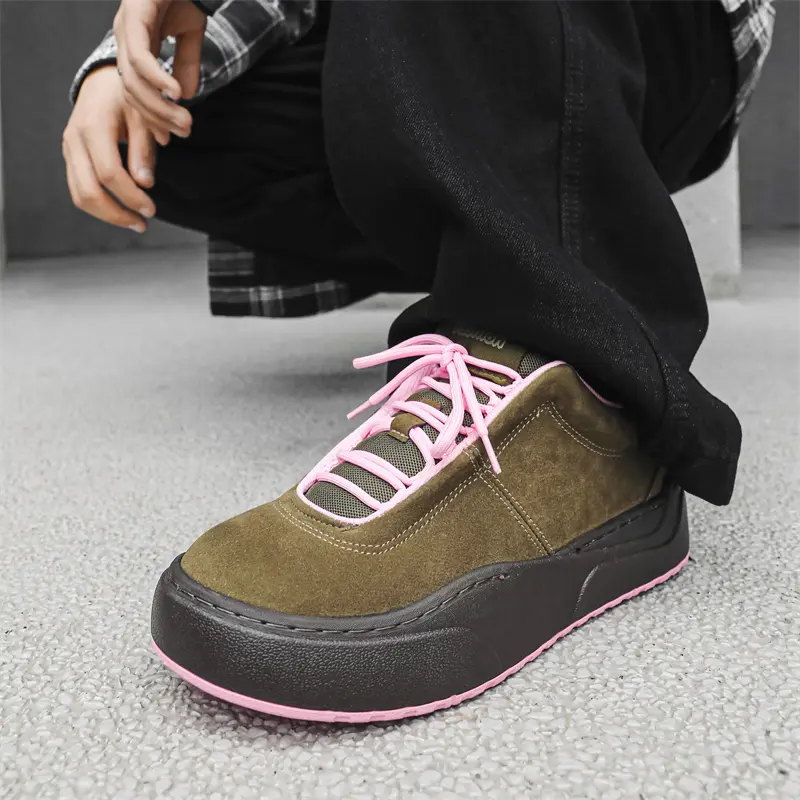 Trendy Men's Shoes Autumn Winter 2025 New Casual Sporty Versatile Bread Shoes Polyester Sole Comfortable Men's Footwear