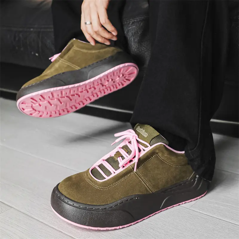 Trendy Men's Shoes Autumn Winter 2025 New Casual Sporty Versatile Bread Shoes Polyester Sole Comfortable Men's Footwear