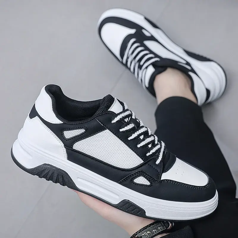 Mens Vulcanized Shoes Tennis Sneakers Walking Footwear 2025 Fashion Men Casual Platform Sneakes Lace Up Trainers Student Sneaker