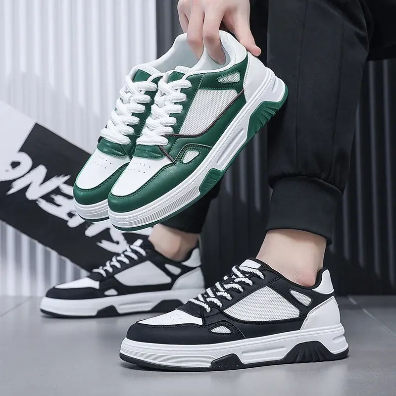 Mens Vulcanized Shoes Tennis Sneakers Walking Footwear 2025 Fashion Men Casual Platform Sneakes Lace Up Trainers Student Sneaker