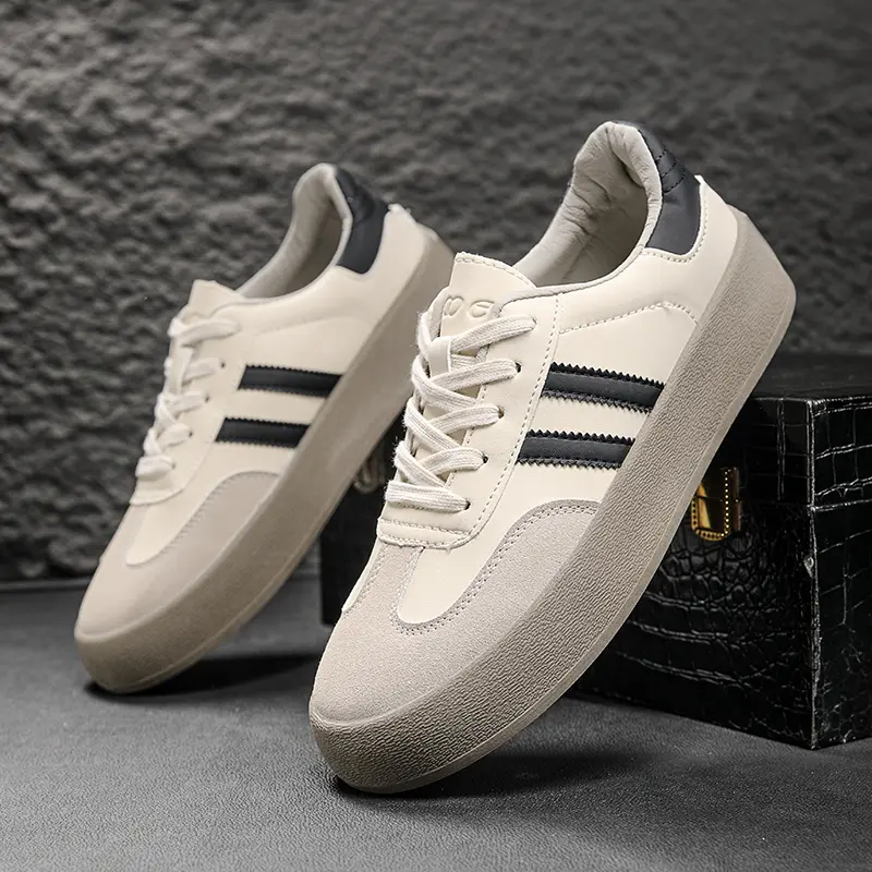 Men's Trendy Popular Leisure Shoes Versatile Soft Leather for Men Sneakers Man Low-top Wear-resistant Sports Walking Footwear