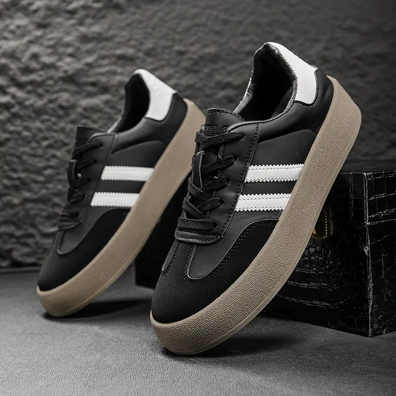 Men's Trendy Popular Leisure Shoes Versatile Soft Leather for Men Sneakers Man Low-top Wear-resistant Sports Walking Footwear