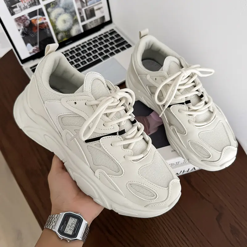 Sports Casual Men Shoes Anti Slip Wear-Resistant Trendy Breathable Outdoor Running Soft Platform Soles Comfort Male Sneakers