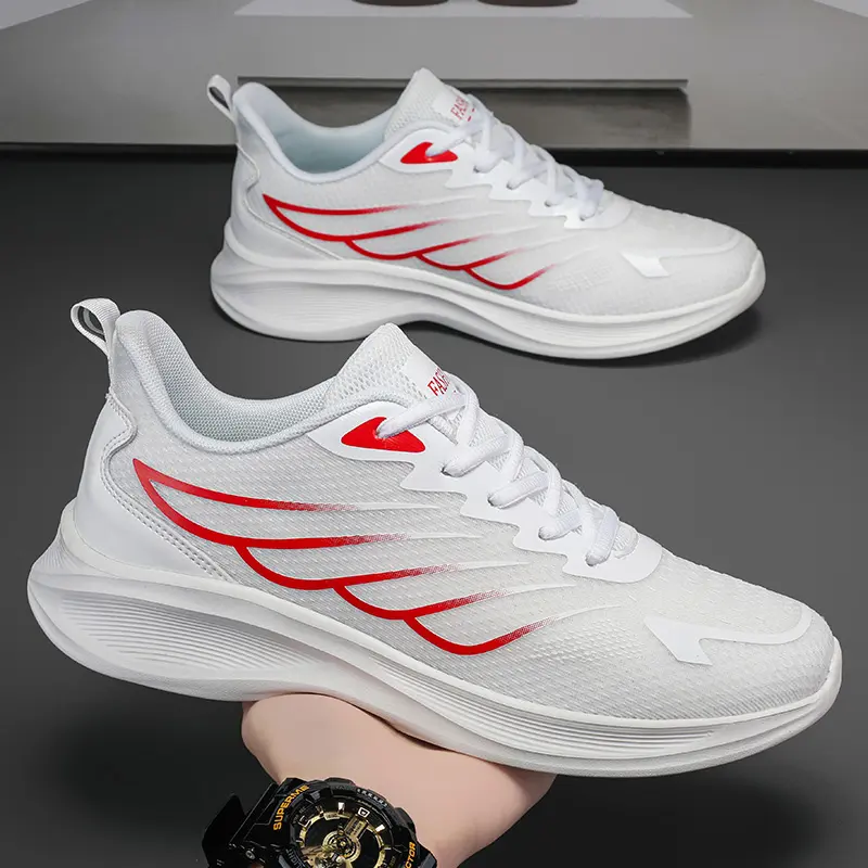 Men's Breathable Sports Shoes Mesh Casual Fashion Versatile Trendy Men's Shoes Summer Running Shoes Suitable for Outdoor Sports