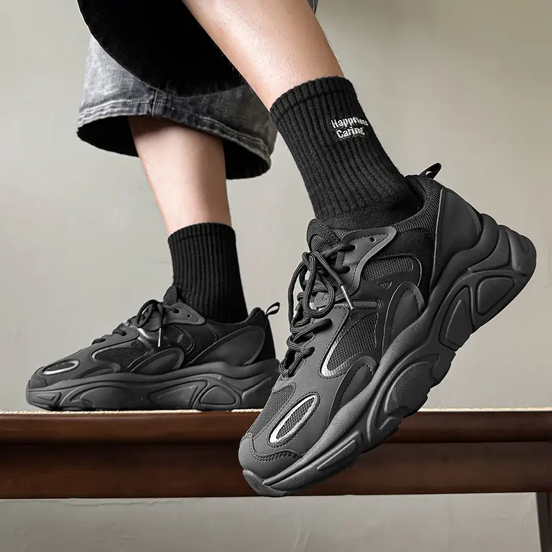 Sports Casual Men Shoes Anti Slip Wear-Resistant Trendy Breathable Outdoor Running Soft Platform Soles Comfort Male Sneakers