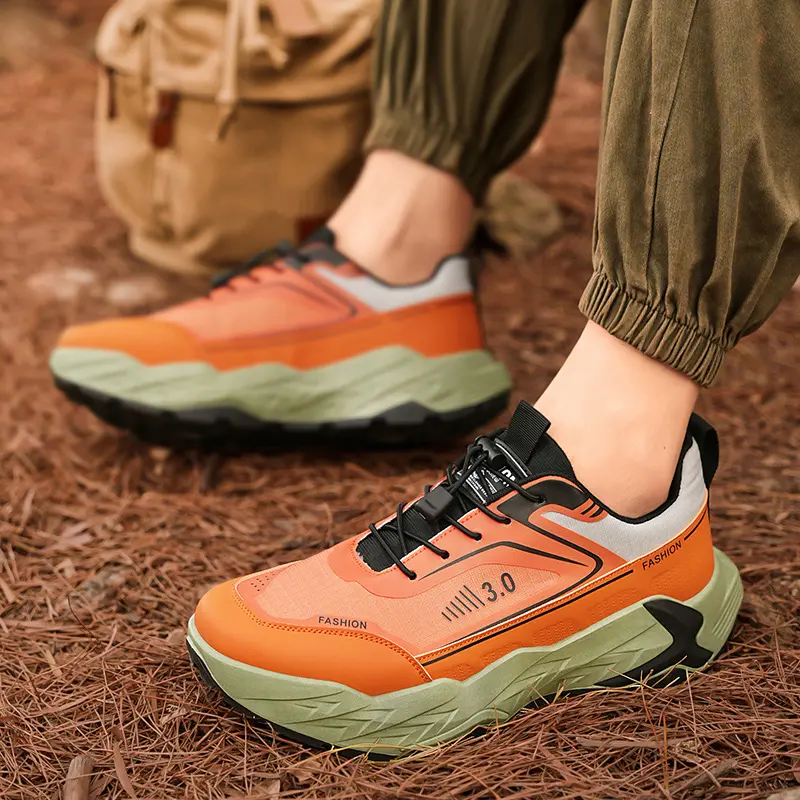 2025 New Men Hiking Shoes Outdoor Camping Resistant Non Slip Sneakers Male Casual Lightweight Lace-Up Walking Shoes кроссовки