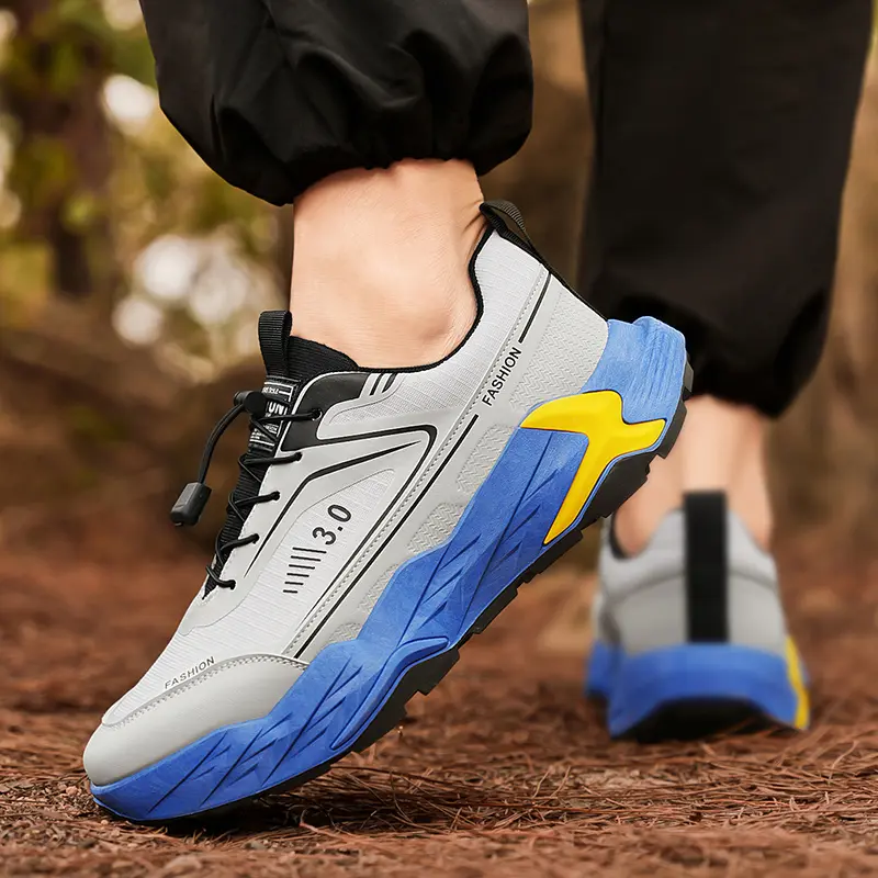 2025 New Men Hiking Shoes Outdoor Camping Resistant Non Slip Sneakers Male Casual Lightweight Lace-Up Walking Shoes кроссовки