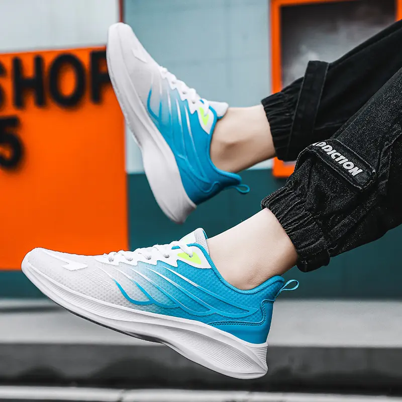 Men's Breathable Sports Shoes Mesh Casual Fashion Versatile Trendy Men's Shoes Summer Running Shoes Suitable for Outdoor Sports