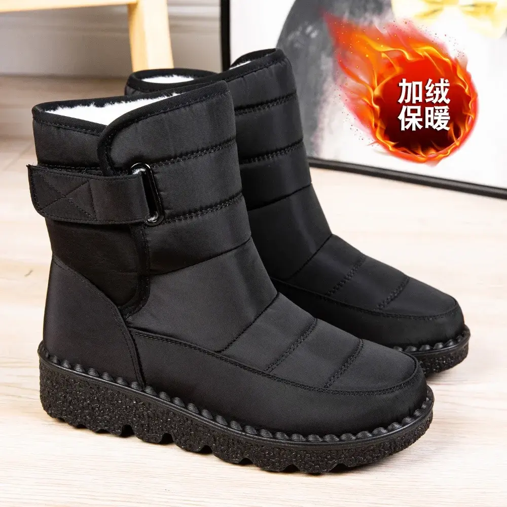 Women Boots Mid-Calf Winter Shoes For Women Snow Boots Casual Watarproof Platform Heels Botas Mujer  Winter Boots Female
