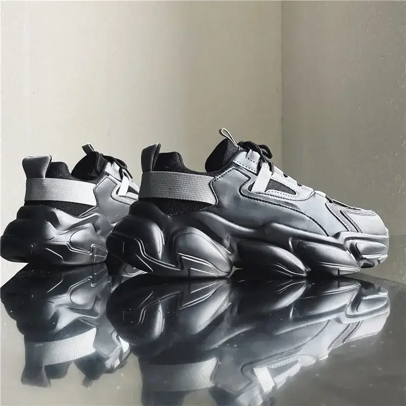 Platform Men's Sports Shoes Luxury Casual Running Shoe Thick Sole Vulcanized Shoes for Men Designer Sneakers Tenis Masculino2025