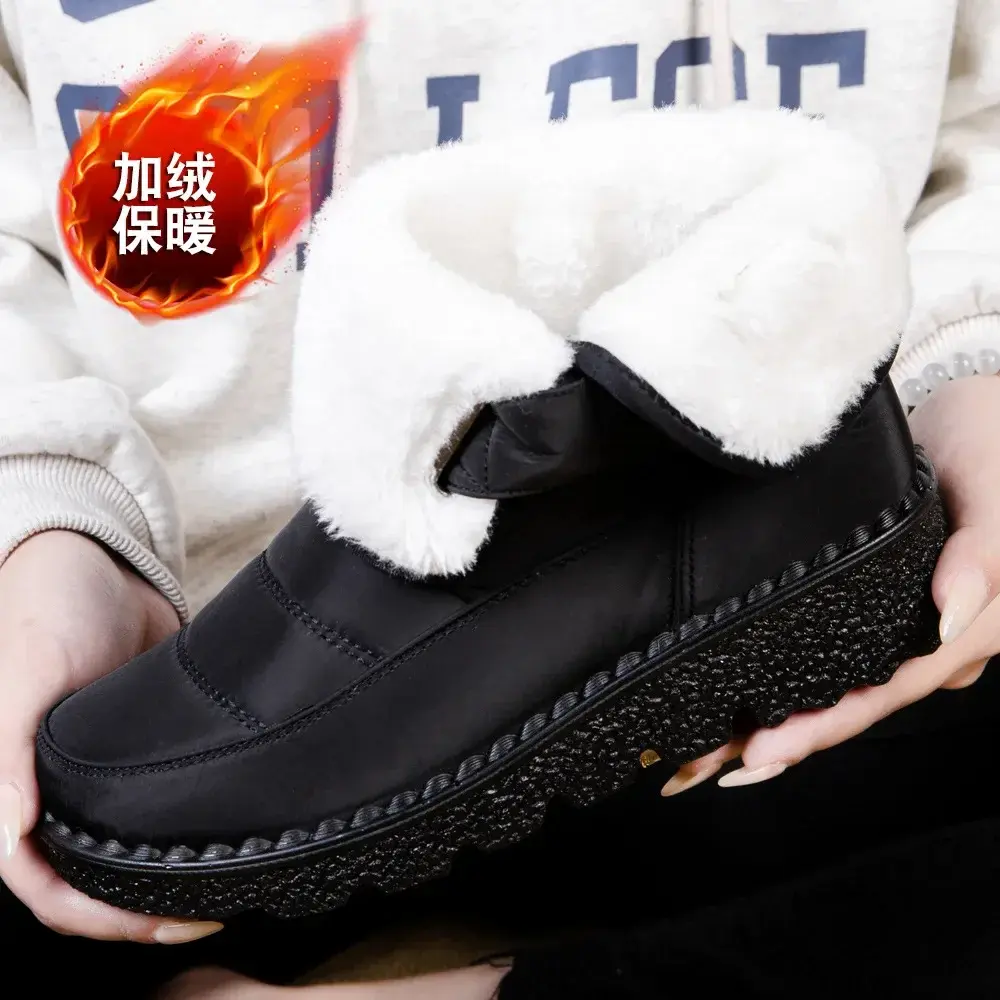 Women Boots Mid-Calf Winter Shoes For Women Snow Boots Casual Watarproof Platform Heels Botas Mujer  Winter Boots Female