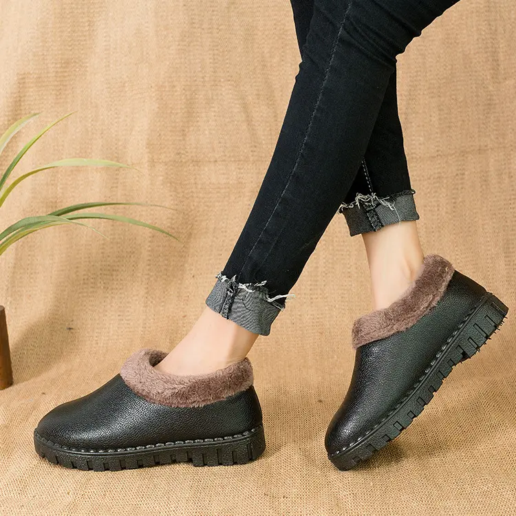 Hot sale Women natural real fox fur snow boots fashion boots for women high quality genuine cow leather winter Ankle boots rt56