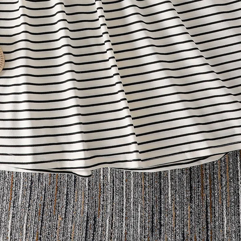 Kids Summer Comfortable Clothes O-Neck Sleeveless Striped A-Line Dress For Girls 8-12 Years Korean Style Daliy Casual Dress