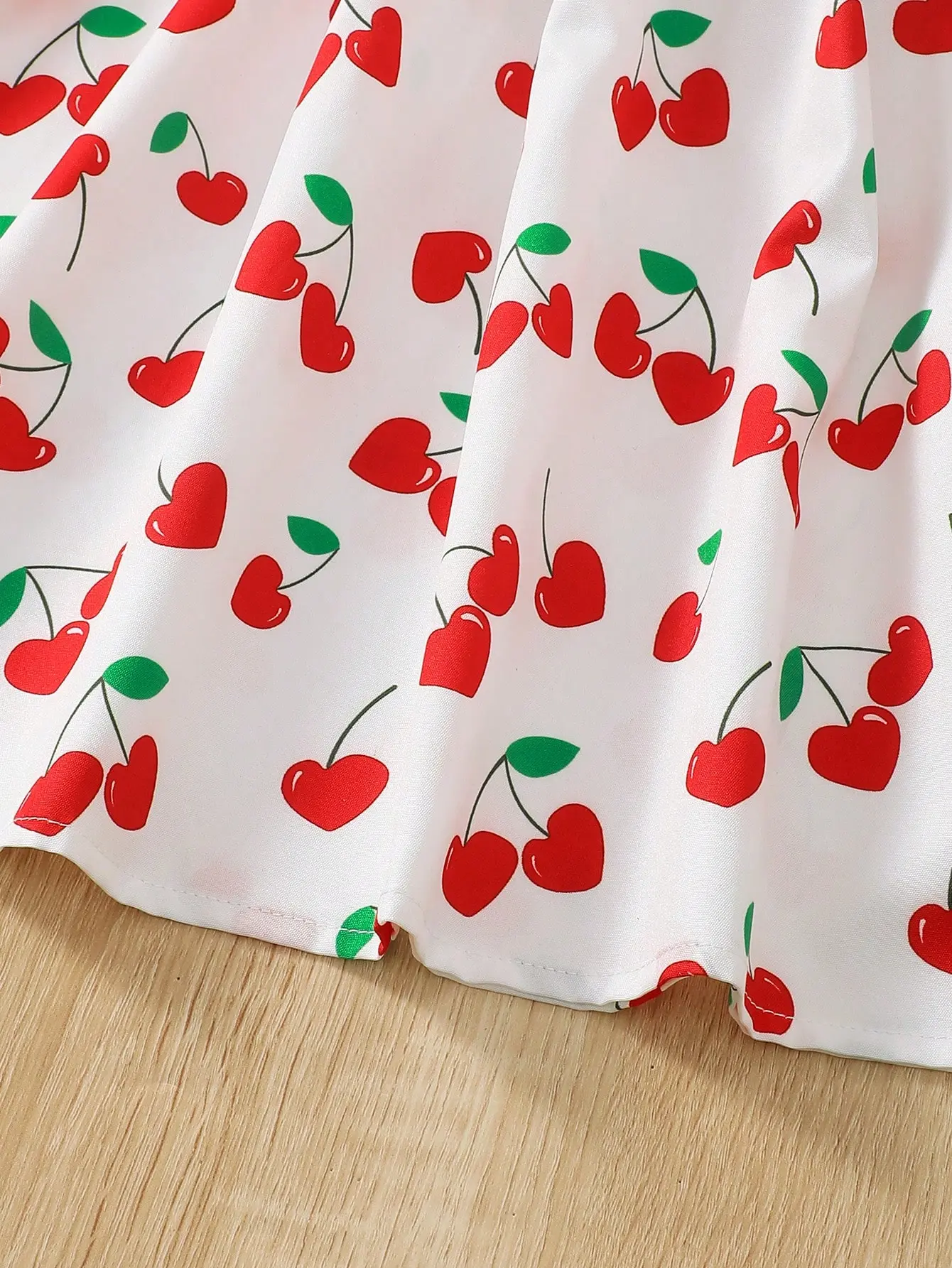 Little Cherry Cable Dress Casual Slip Dress Kids Beach Holiday Beach Dress kids clothes girls