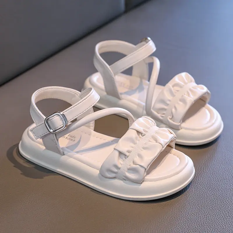 Fashion Girl Causal Gladiator Sandals 2025 Summer New Kids School Sandals Toddlers Sweet Flower Children's Hollow-out Sandals