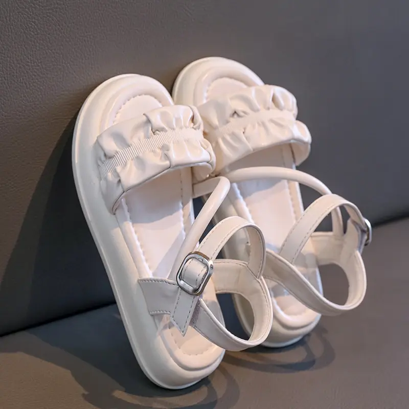 Fashion Girl Causal Gladiator Sandals 2025 Summer New Kids School Sandals Toddlers Sweet Flower Children's Hollow-out Sandals