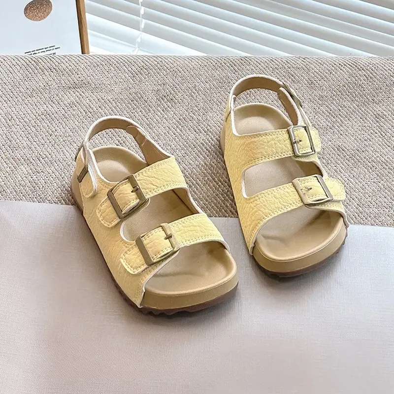 Children's Non-slip Sandals Summer Simple Boys Girls Open-toe Flat Sandals Fashion Outdoor Kids Causal School Sandals Versatile